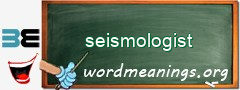WordMeaning blackboard for seismologist